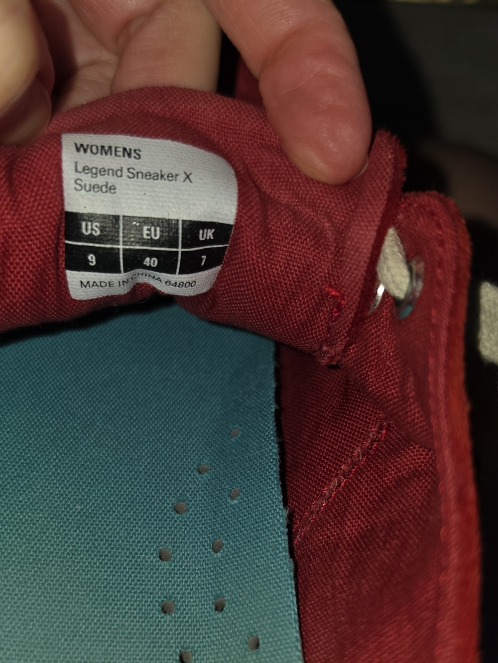 SeaVees Women's Legend Suede Sneakers, Deep Red, 9. - Picture 6 of 9